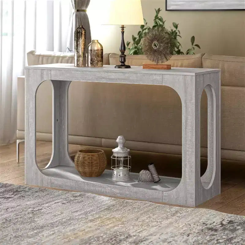 Console avec deux étagères ouvertes 47 l. x 15,6 p. x 30 h.