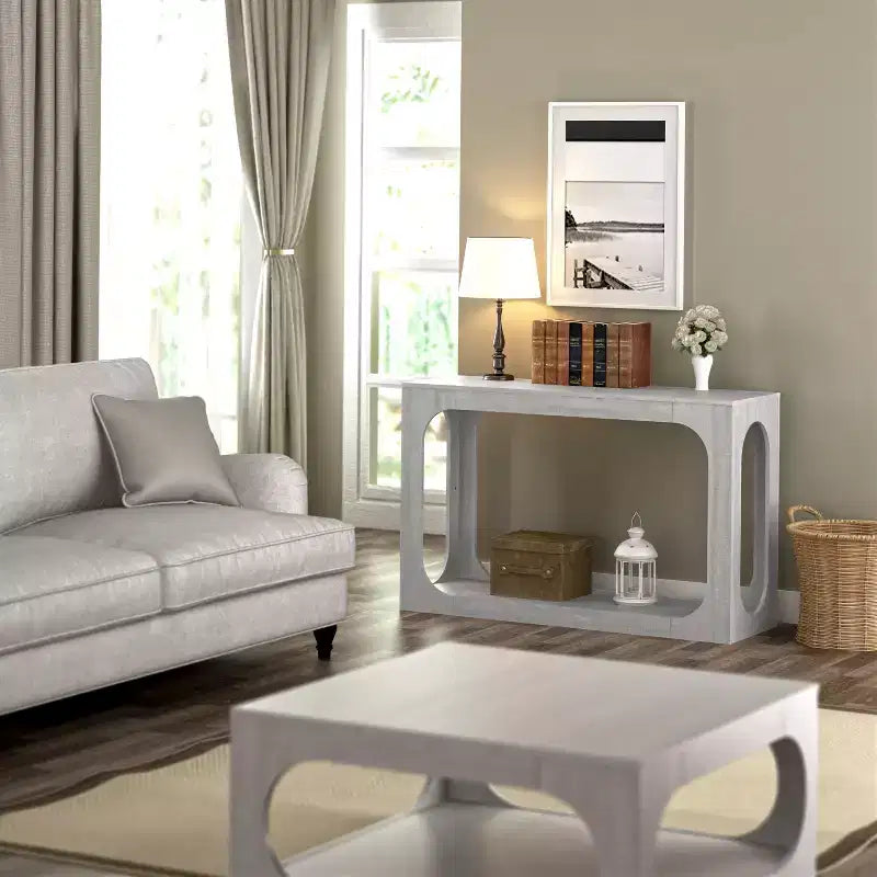 Console avec deux étagères ouvertes 47 l. x 15,6 p. x 30 h.
