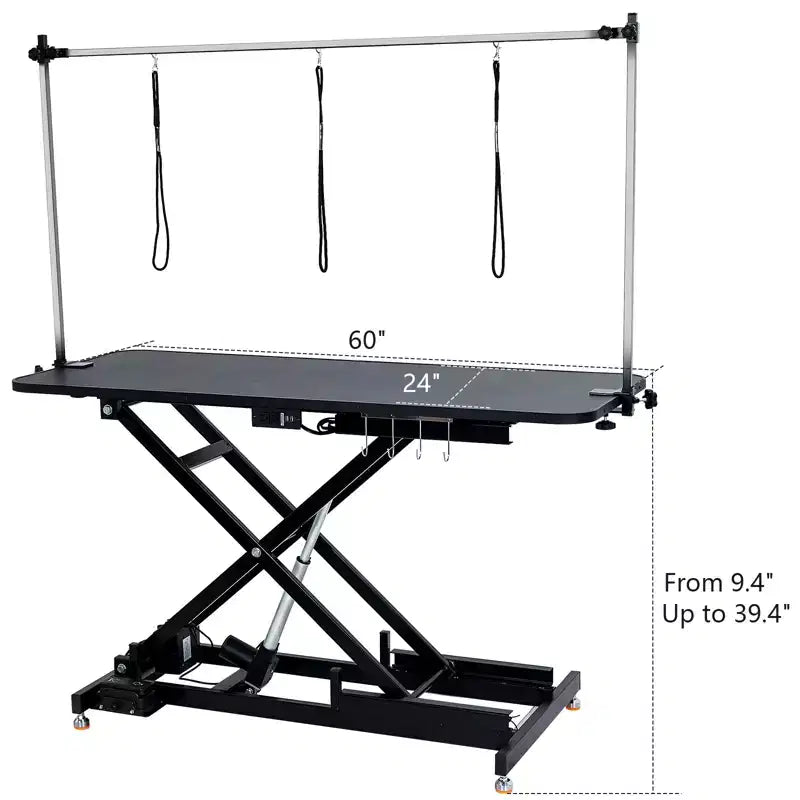 Table de toilettage pour animaux de compagnie, table de séchage réglable en hauteur de type X, station de toilettage électrique robuste pour chiens, adaptée aux chiens de grande, moyenne et petite taille