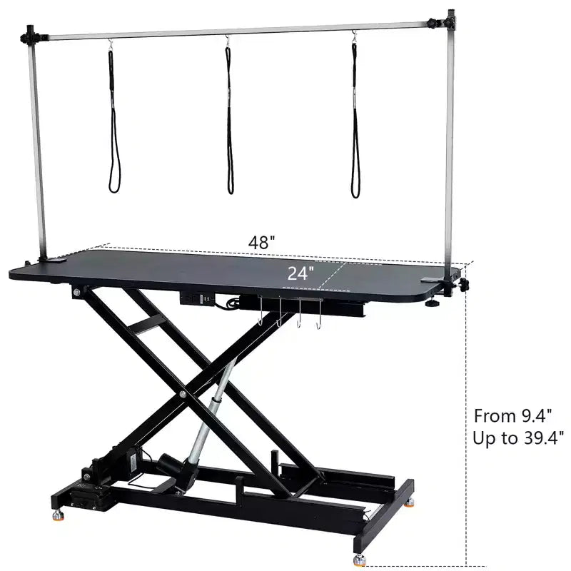 Table de toilettage pour animaux de compagnie, table de séchage réglable en hauteur de type X, station de toilettage électrique robuste pour chiens, adaptée aux chiens de grande, moyenne et petite taille