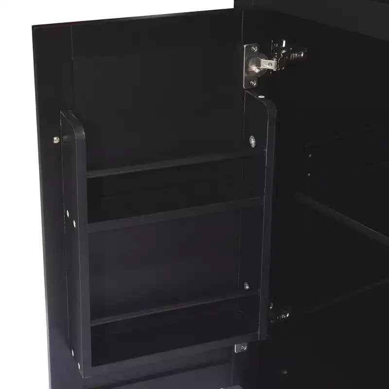 Îlot de cuisine avec armoire de rangement et 3 tiroirs Desserte de cuisine avec plan de travail rabattable en bois d'hévéa Étagères de rangement pour salle à manger Noir