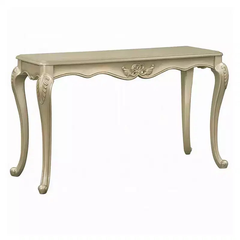 Table de canapé Royal Hampton, bois orné style classique européen champagne doré 52 pouces