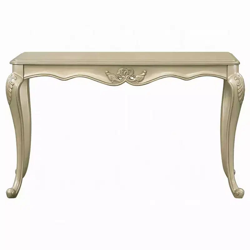 Table de canapé Royal Hampton, bois orné style classique européen champagne doré 52 pouces