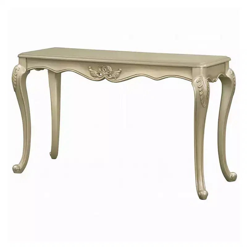 Table de canapé Royal Hampton, bois orné style classique européen champagne doré 52 pouces