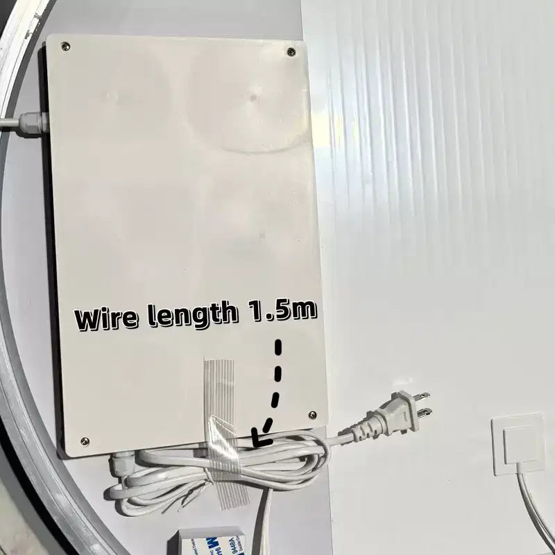 Miroir de courtoisie de salle de bain LED 48 x 24 pouces avec éclairage d'appoint tricolore à intensité variable et fonction de désembuage à une touche