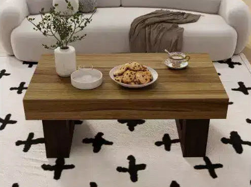 GDFStudio Fynn Farmhouse Wooden Rectangular Coffee Table