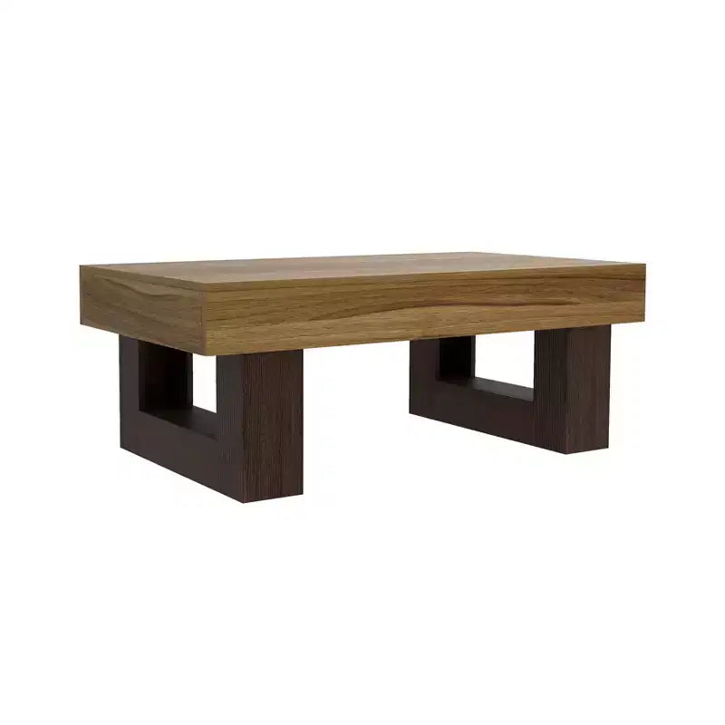Table basse rectangulaire en bois de ferme