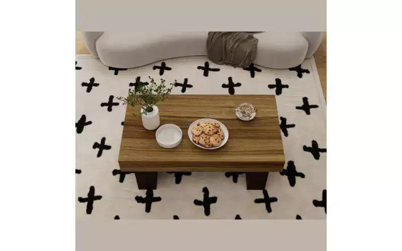 Table basse rectangulaire en bois de ferme