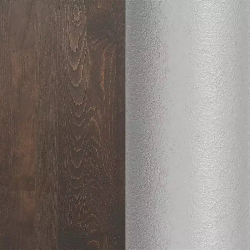 Plateau de table rond commercial en bois massif avec pied de table de salle à manger rond en fonte résistant à la rouille de 18 po