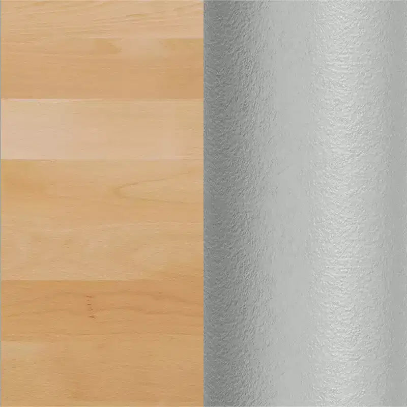 Plateau de table rond commercial en bois massif avec pied de table de salle à manger rond en fonte résistant à la rouille de 18 po