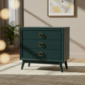 Crestview Collection Green Solid Wood 3 Drawer Accent Chest