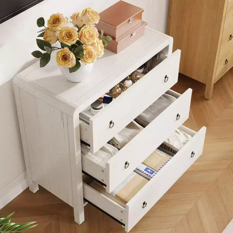 Commode à 3 tiroirs pour chambre à coucher, commode de rangement moderne, commode en bois pour vêtements, meuble de rangement pour salon, couloir, placard