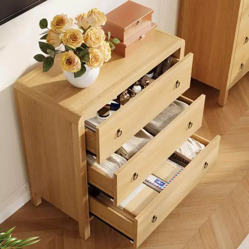 Commode à 3 tiroirs pour chambre à coucher, commode de rangement moderne, commode en bois pour vêtements, meuble de rangement pour salon, couloir, placard