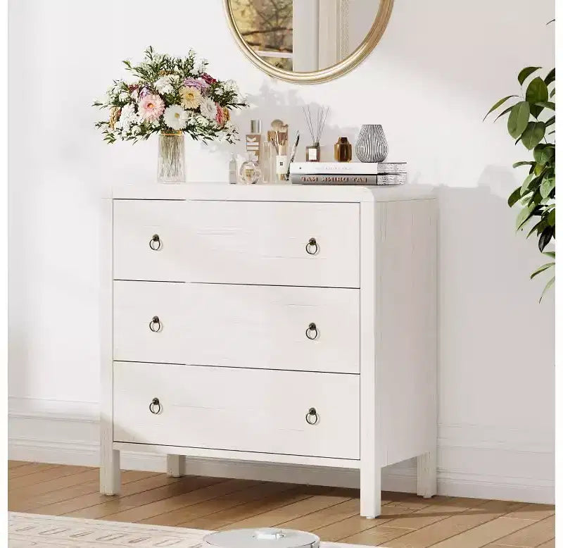 Commode à 3 tiroirs pour chambre à coucher, commode de rangement moderne, commode en bois pour vêtements, meuble de rangement pour salon, couloir, placard