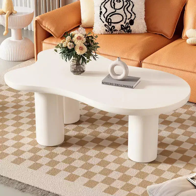 Table Basse Forme Nuage 37W Avec 3 Pieds, Table Basse Unique, Table Basse Abstraite Irrégulière, Table Basse Pour Salon