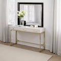 Royal Hampton Dresser Vanity Mirror, 40 Inch Modern Black Solid Wood Frame