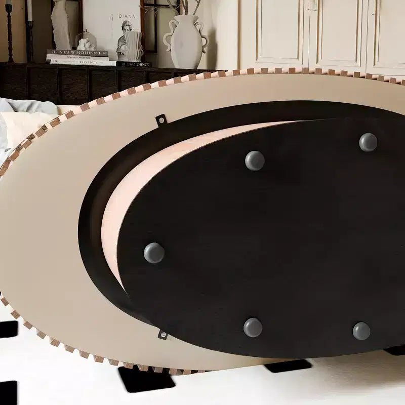 Table basse ovale moderne de 120 cm avec rangement, table d'appoint avec plateau amovible pour salon ou appartement