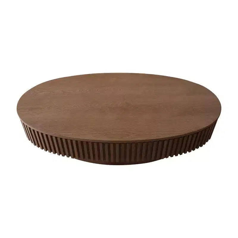 Table basse ovale moderne de 120 cm avec rangement, table d'appoint avec plateau amovible pour salon ou appartement