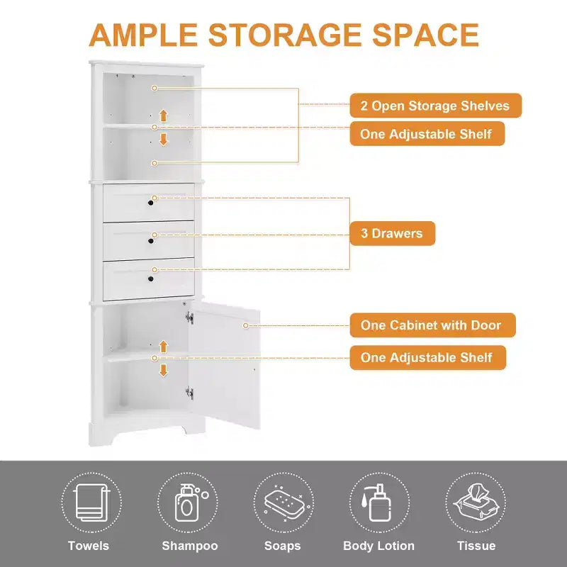 Meuble haut triangle vert 3 tiroirs Étagères réglables MDF peint