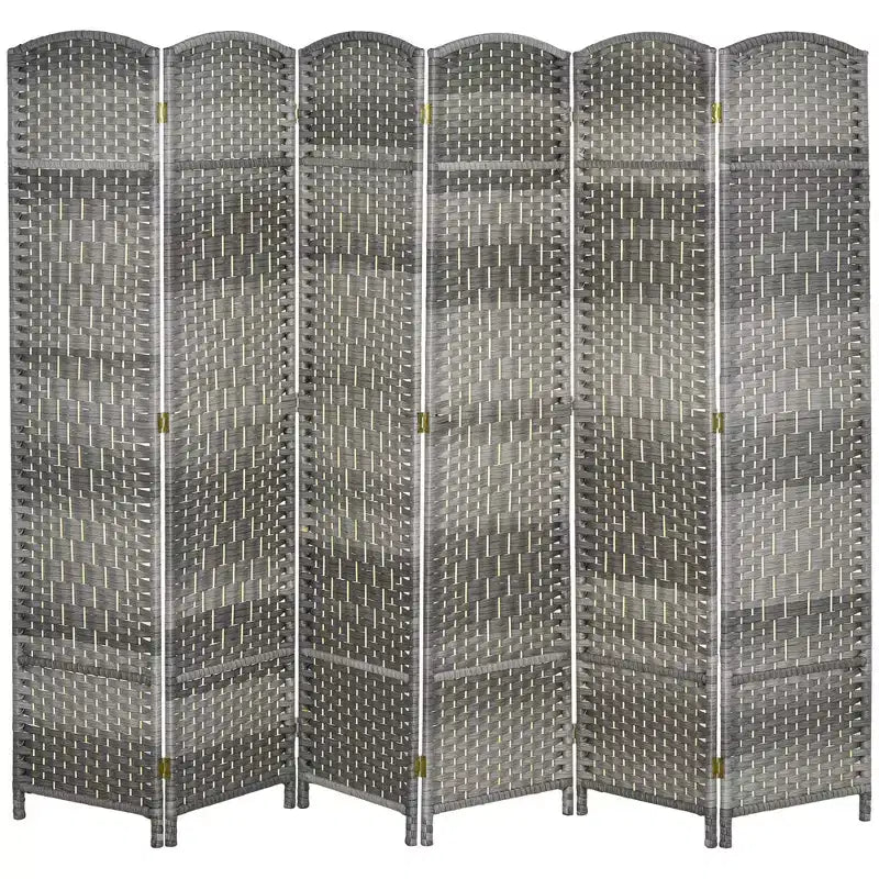 Paravent Pliant 6 Panneaux, 183 cm de Haut, Écran d'Intimité, Séparateur de Pièce Autonome en Bois pour Bureau à Domicile