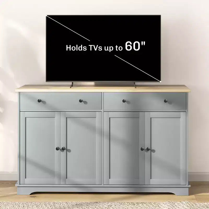 Bahut moderne, Meuble de rangement avec tiroirs, Étagères réglables pour salon, salle à manger, entrée