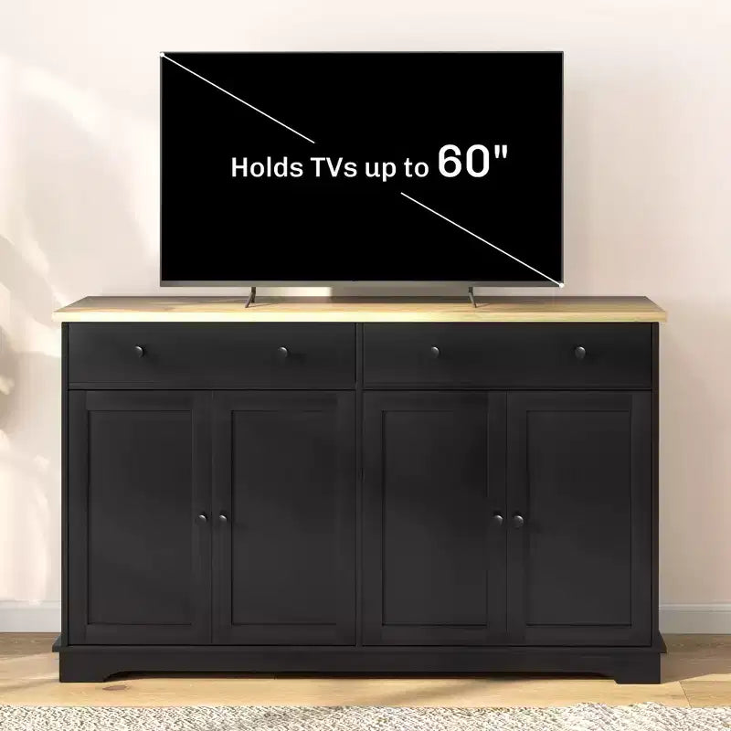 Bahut moderne, Meuble de rangement avec tiroirs, Étagères réglables pour salon, salle à manger, entrée