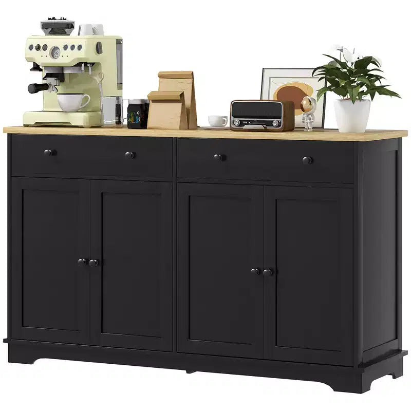 Bahut moderne, Meuble de rangement avec tiroirs, Étagères réglables pour salon, salle à manger, entrée