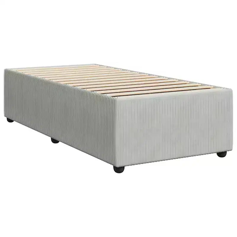 Cadre de lit robuste rectangulaire moderne Twin XL Gris clair