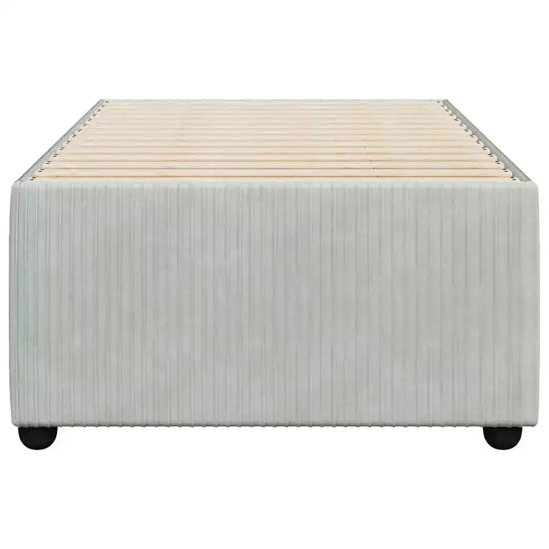 Cadre de lit robuste rectangulaire moderne Twin XL Gris clair