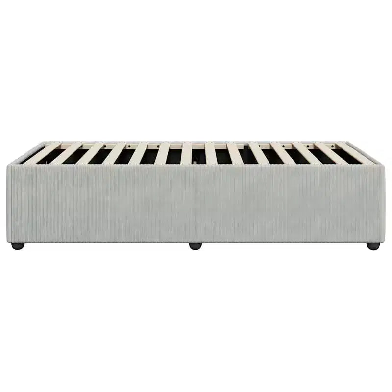 Cadre de lit robuste rectangulaire moderne Twin XL Gris clair