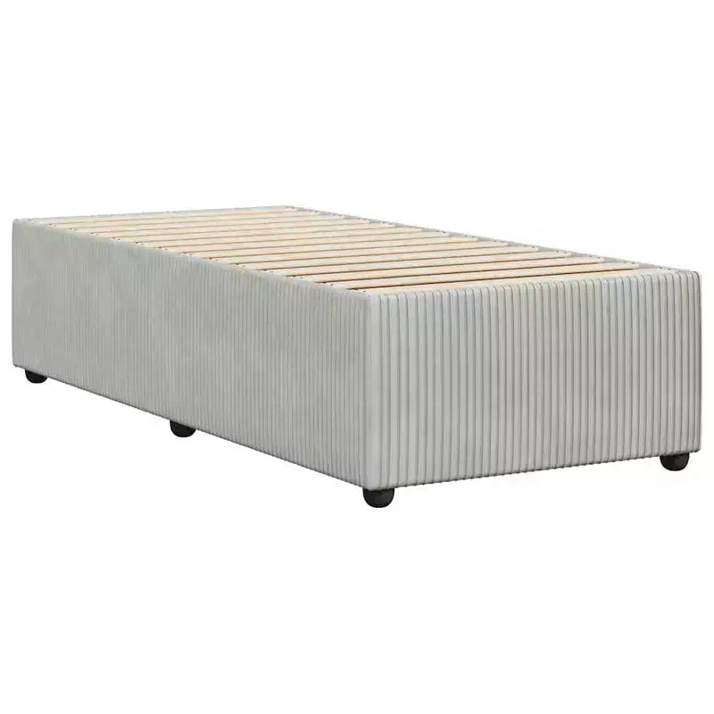 Cadre de lit robuste rectangulaire moderne Twin XL Gris clair