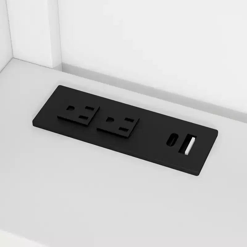 Lit de repos moderne avec station de charge, dossier rembourré et lit gigogne